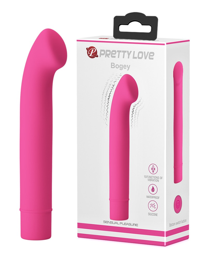 Vibrator Bogey 10 Moduri Vibratii Silicon Roz 15 cm