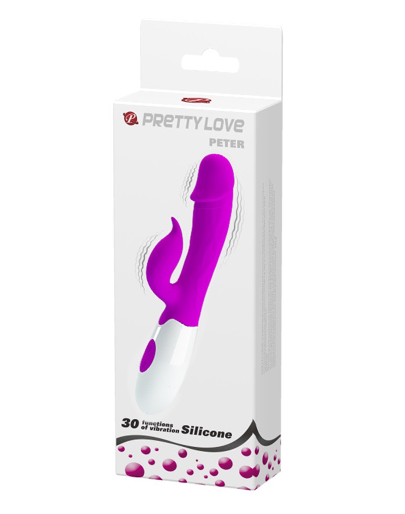 Vibrator Iepuras Peter 30 Moduri Vibratii Silicon Mov 19.2 cm