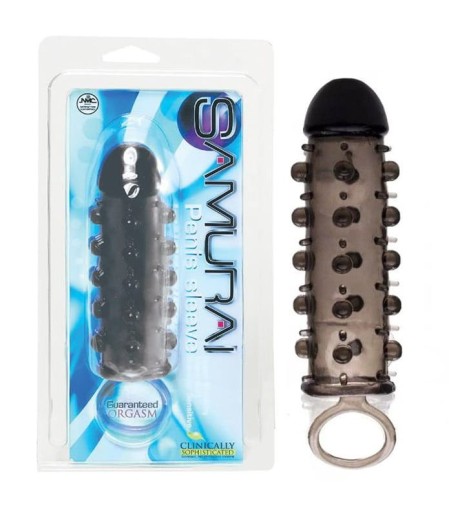 Manson Penis Samurai Super Soft cu Inel Negru