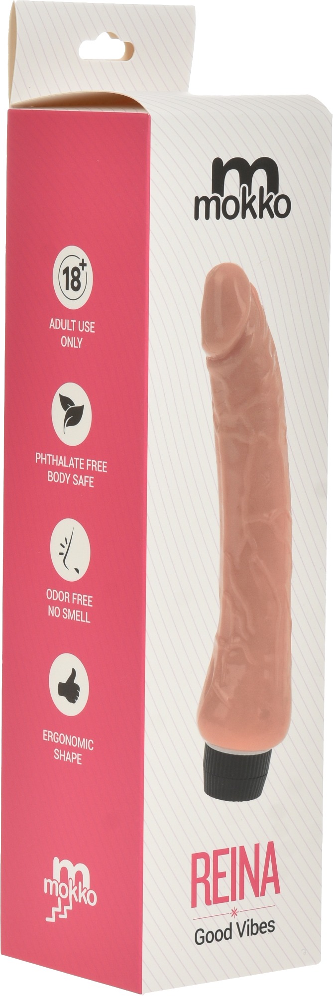 Vibrator Realist Reina Multispeed 23 cm Negru Mokko Toys