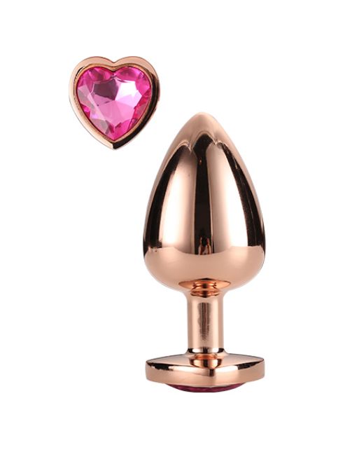 Dop anal Metalic Gleaming Love Rose Gold Plug Large