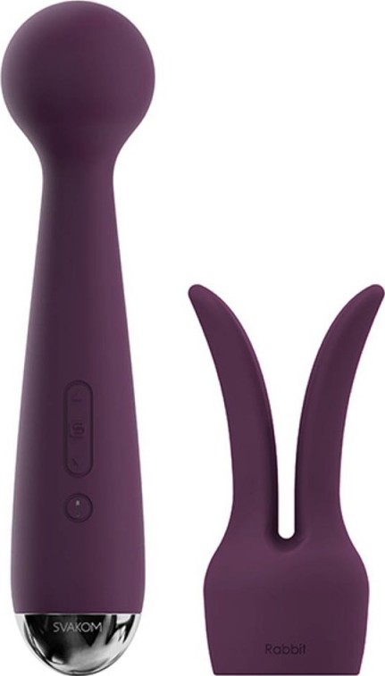 Vibrator cu incalzire SVAKOM Emma Wand - Violet