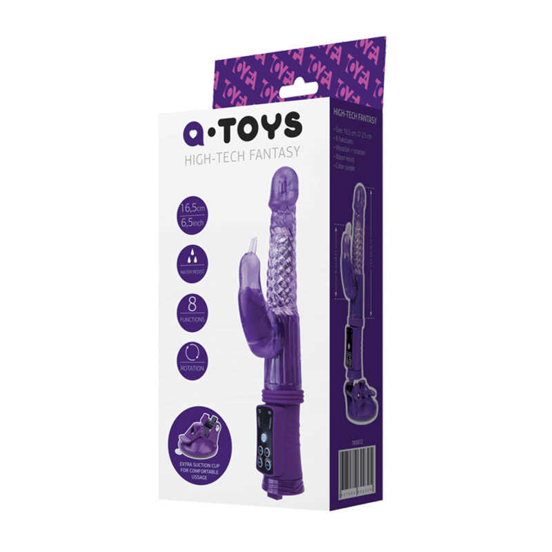 Vibrator High-Tech Fantasy Vibratii&Rotatii cu Suport Hands-Frees 24 cm