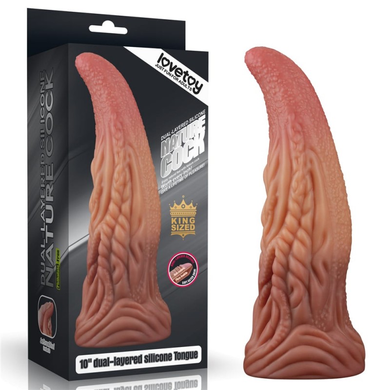 Dildo Limba Strat Dublu Silicon Platinum 26 cm, #2, Erotic24.ro