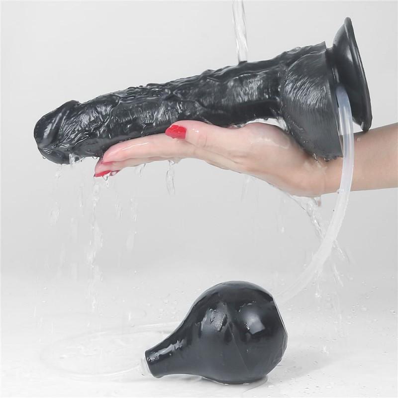 Dildo cu Ejaculare Squirt Extreme Negru 27 cm, #2, Erotic24.ro