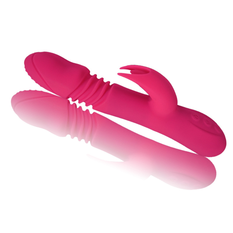 Vibrator Rabbit Heating 3 Modes Thrusting 7 Modes Vibrating Silicon USB Roz Inchis 24 cm Passion Labs, #1, Erotic24.ro