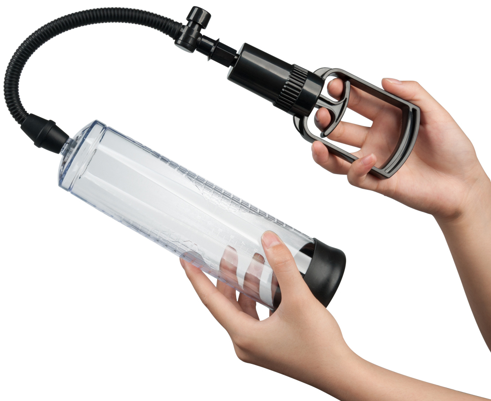 Pompa Pentru Marirea Penisului cu Maneta Enlargement PowerUp Transparent, Nr. 10, Erotic24.ro