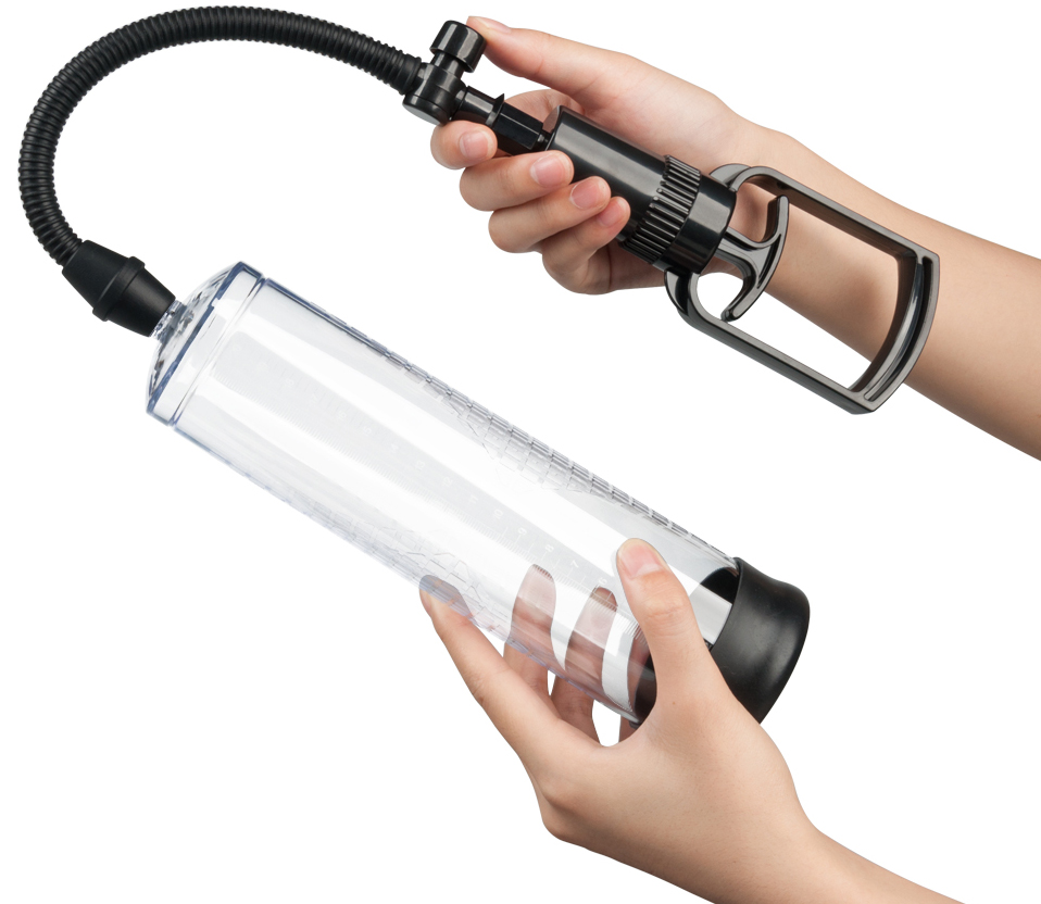 Pompa Pentru Marirea Penisului cu Maneta Enlargement PowerUp Transparent, Nr. 2, Erotic24.ro