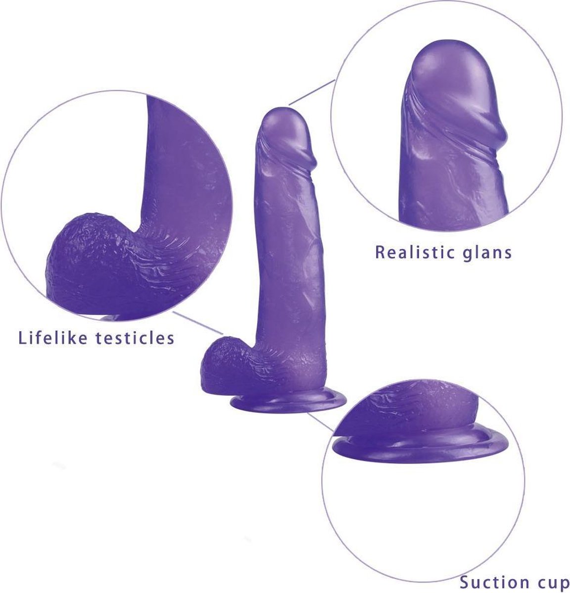 Dildo Large Jelly Studs 20 cm, #3, Erotic24.ro