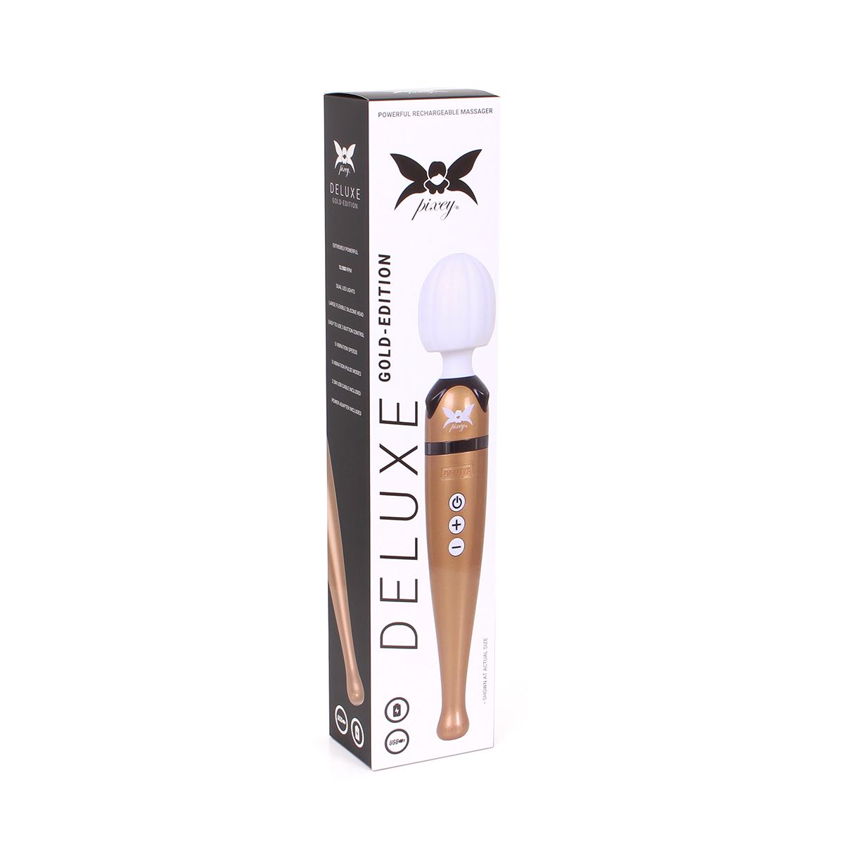 Vibrator Masaj Pixey Deluxe - Gold Edition Extra Strong Vibrations, #5, Erotic24.ro