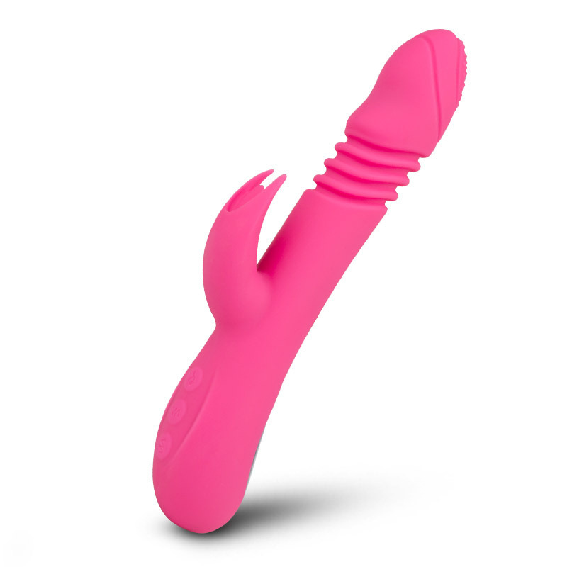 Vibrator Rabbit Heating 3 Modes Thrusting 7 Modes Vibrating Silicon USB Roz Inchis 24 cm Passion Labs, #2, Erotic24.ro