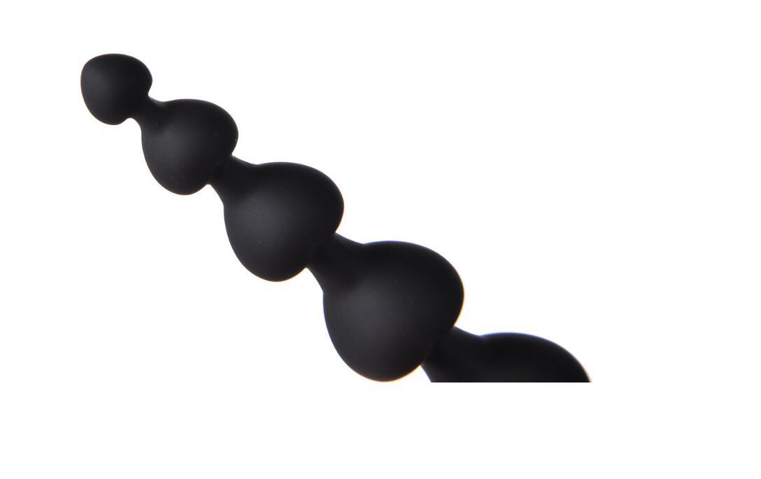 Bile Anale Love Beads Silicon Negru 18.5 cm Guilty Toys, Nr. 2, Erotic24.ro