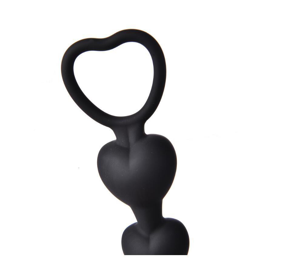 Bile Anale Love Beads Silicon Negru 18.5 cm Guilty Toys, Nr. 4, Erotic24.ro