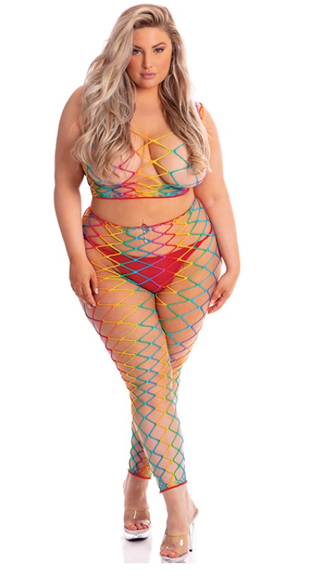 Set Lenjerie 2 Piese Roy G. Biv Multicolor Plus Size