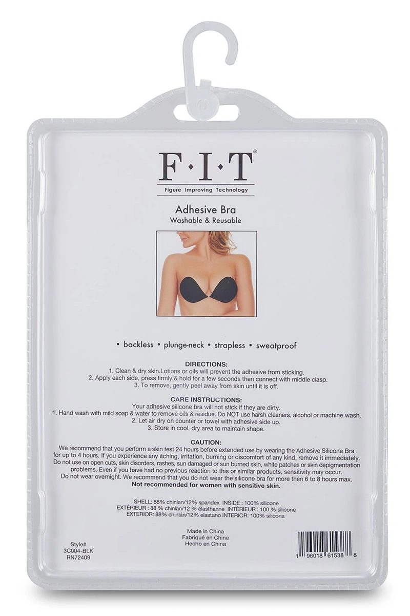 Cupe Adezive fara Bretele, Interior cu Silicon, Cupa B, Negru, #3, Erotic24.ro