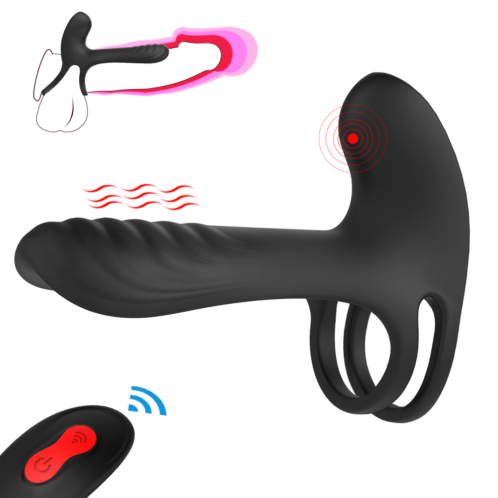 Inel Frank Ring Remote Control 9 Moduri Vibratii Silicon USB Negru Guilty Toys, #2, Erotic24.ro