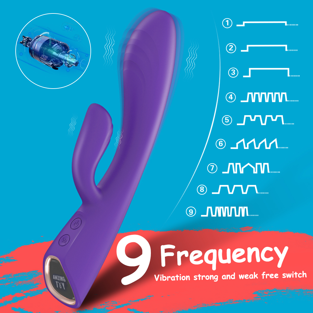 Vibrator Iepuras Ruffy Heating&Vibrations Silicon USB Mov Guilty Toys, Nr. 3, Erotic24.ro