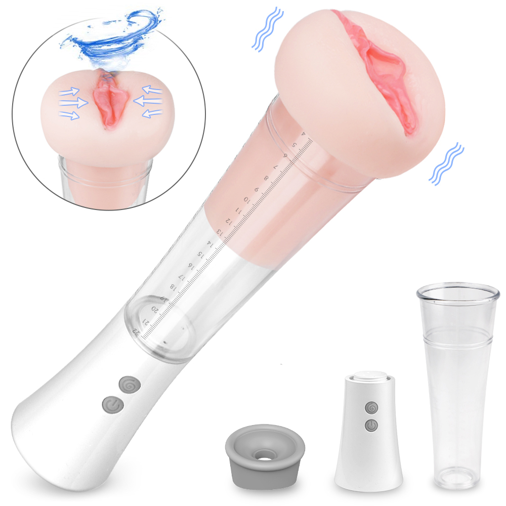 Masturbator Master Vibrating&Suction Vagina, TPE, Natural, 31.4 cm, Guilty Toys, #3, Erotic24.ro