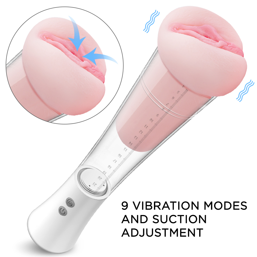 Masturbator Master Vibrating&Suction Vagina, TPE, Natural, 31.4 cm, Guilty Toys, #4, Erotic24.ro