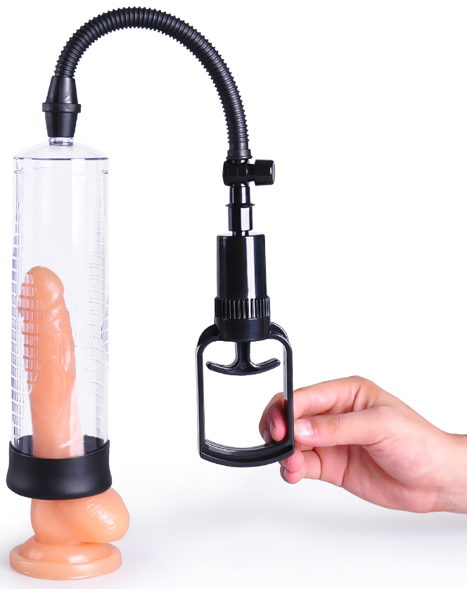 Pompa Pentru Marirea Penisului cu Maneta Enlargement PowerUp Transparent, Nr. 13, Erotic24.ro