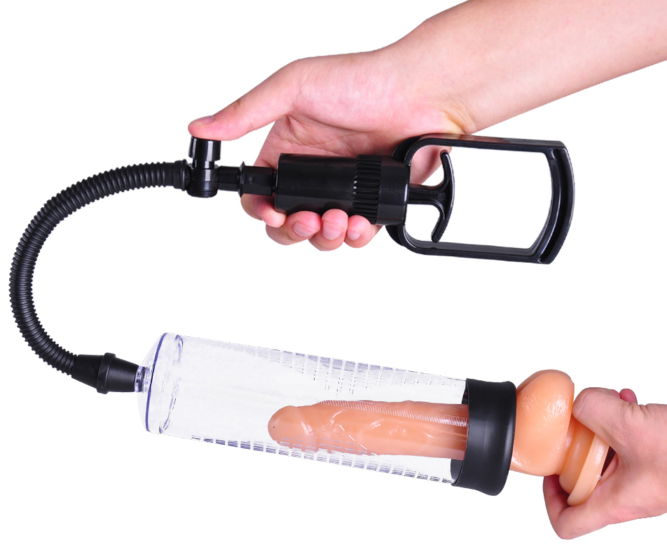 Pompa Pentru Marirea Penisului cu Maneta Enlargement PowerUp Transparent, Nr. 3, Erotic24.ro