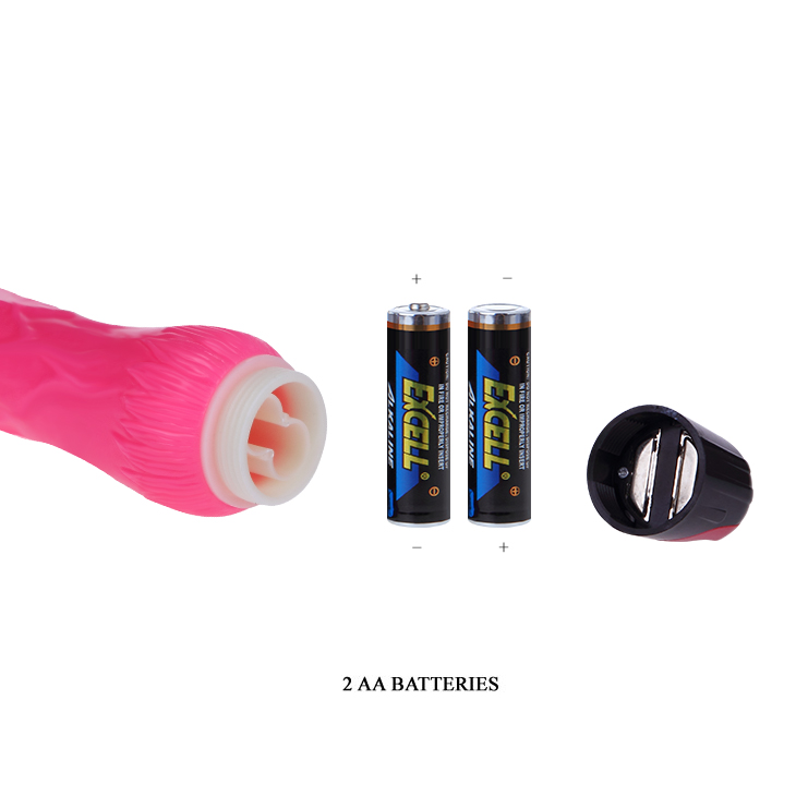 Vibrator Jelly Realist, Multispeed, TPR, Roz, 24 cm, #5, Erotic24.ro