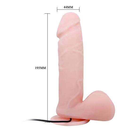 Vibrator Realist Rotating&Vibrating Natural 20 cm , Nr. 2, Erotic24.ro
