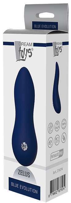 Vibrator Zelus Blue Evolution, 10 Moduri Vibratii, Silicon, USB, Albastru Inchis, #3, Erotic24.ro