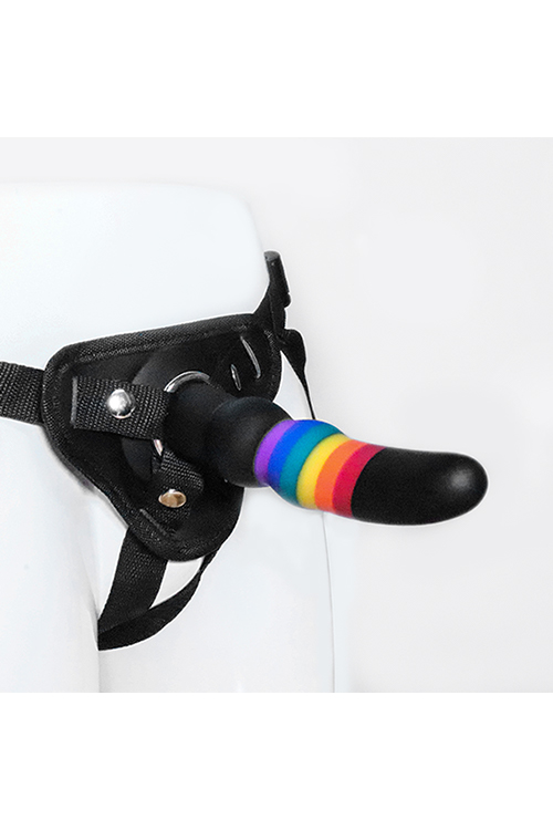 Strap-on Dildo Silicon Lichid Colourful Love, Nr. 3, Erotic24.ro
