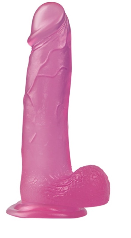 Dildo Large Jelly Studs Roz 20 cm, #4, Erotic24.ro