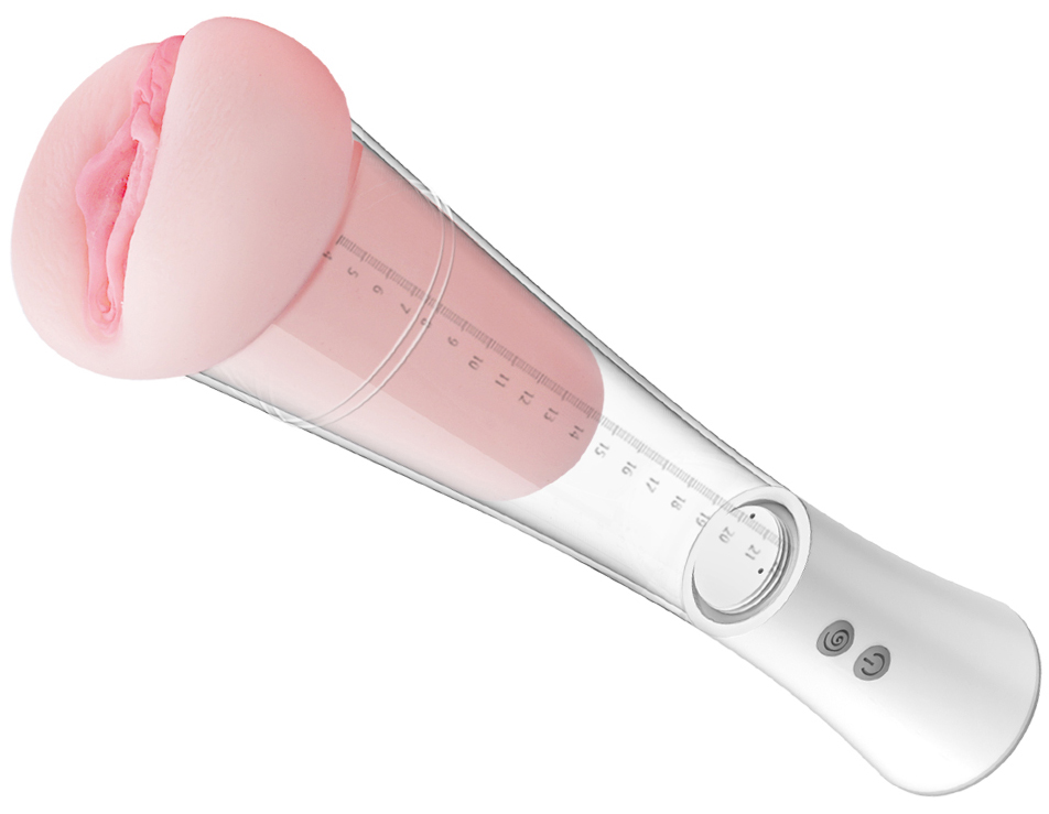 Masturbator Master Vibrating&Suction Vagina, TPE, Natural, 31.4 cm, Guilty Toys, #2, Erotic24.ro