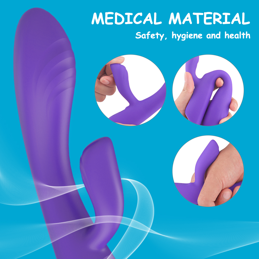 Vibrator Iepuras Ruffy Heating&Vibrations Silicon USB Mov Guilty Toys, Nr. 4, Erotic24.ro