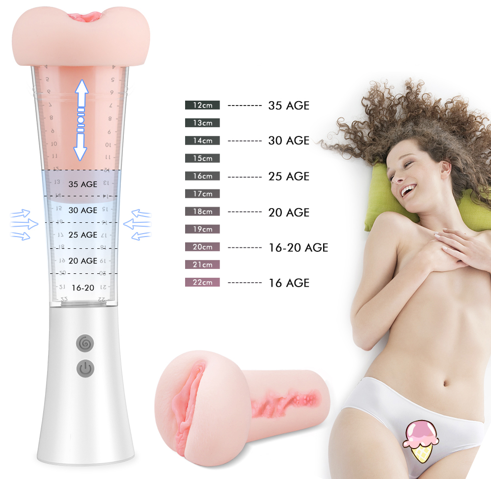 Masturbator Master Vibrating&Suction Vagina, TPE, Natural, 31.4 cm, Guilty Toys, #5, Erotic24.ro