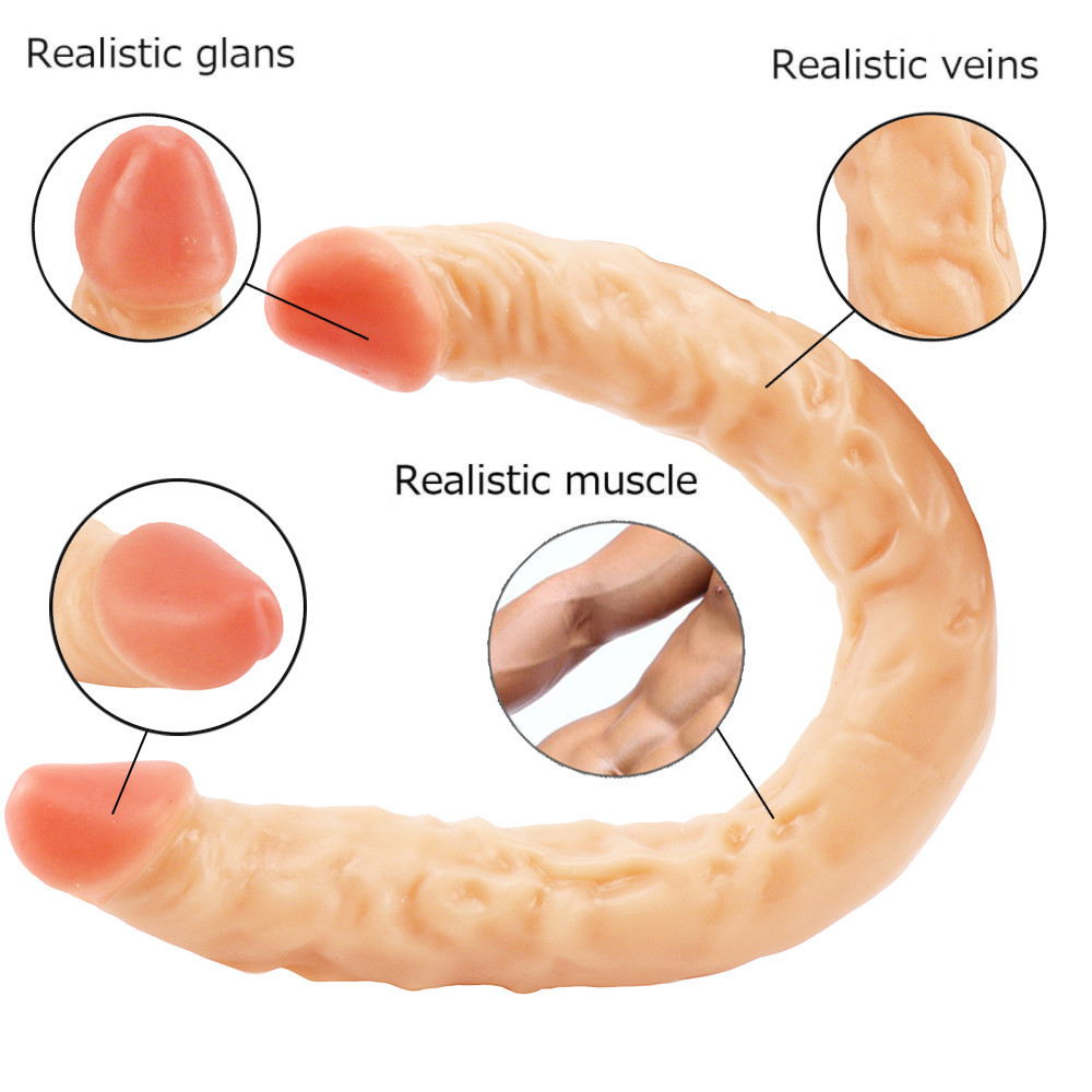 Dildo Realist Dublu Marya 40 cm Natural Guilty Toys, Nr. 1, Erotic24.ro