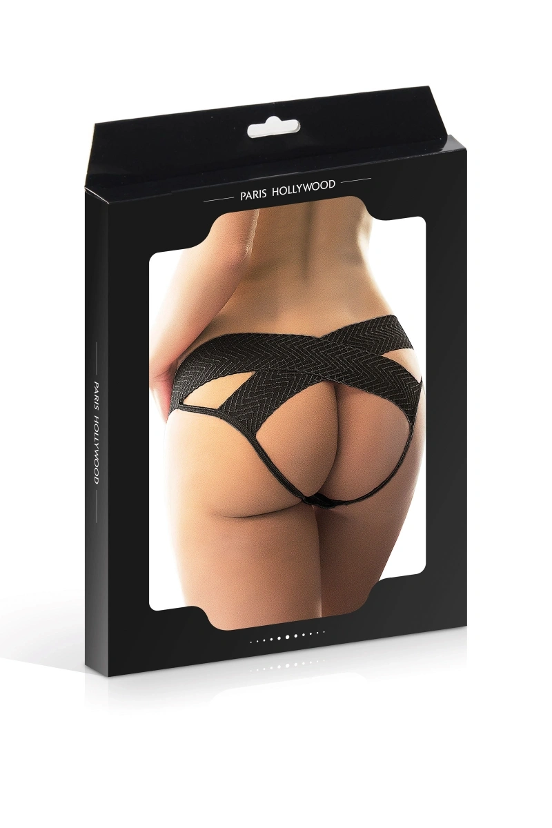 Bikini Sexy Open Back, Dantela Moale, Negru, S/M, Nr. 4, Erotic24.ro