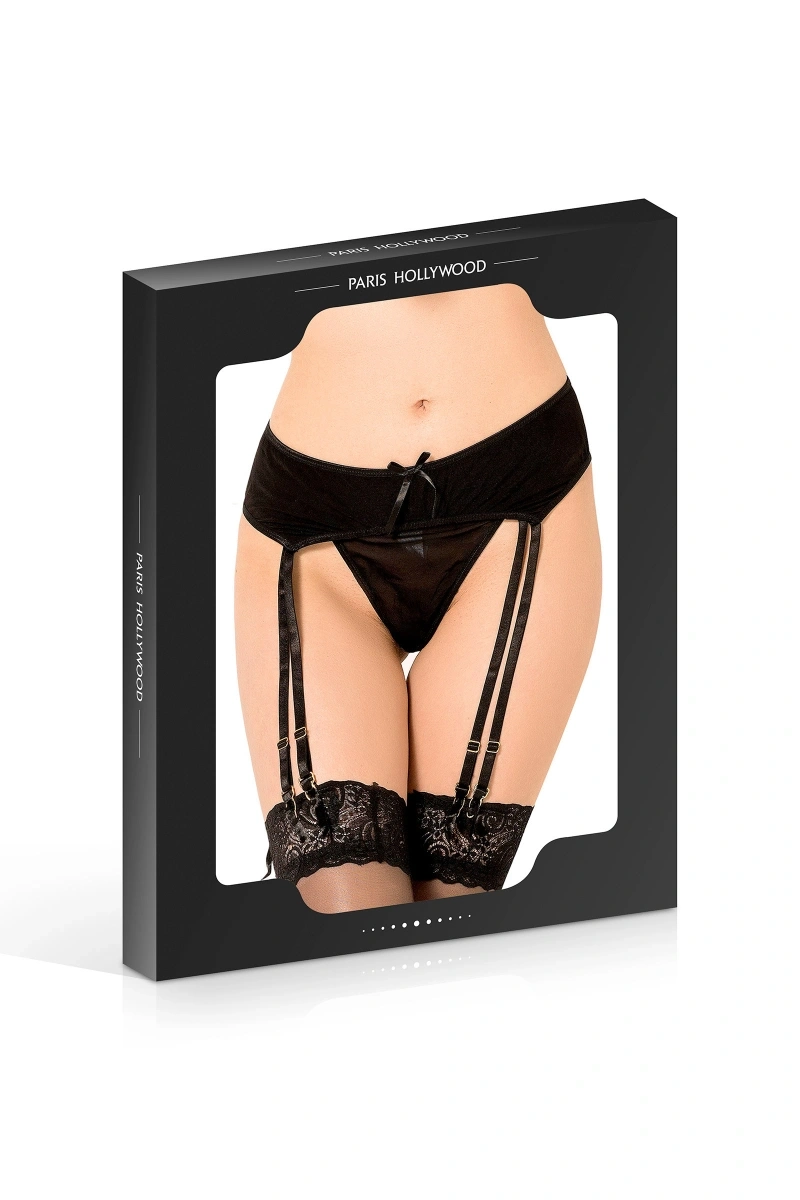 Portjartier si Bikini, Plasa Transparenta, 8 Jartiere, Negru, L/XL, Nr. 5, Erotic24.ro