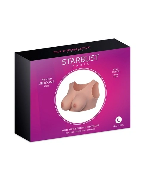 Top Realist cu Sani Starbust, Silicon Premium, Dark Skin, Marimea S, Cupa C, 2.30 kg, #3, Erotic24.ro