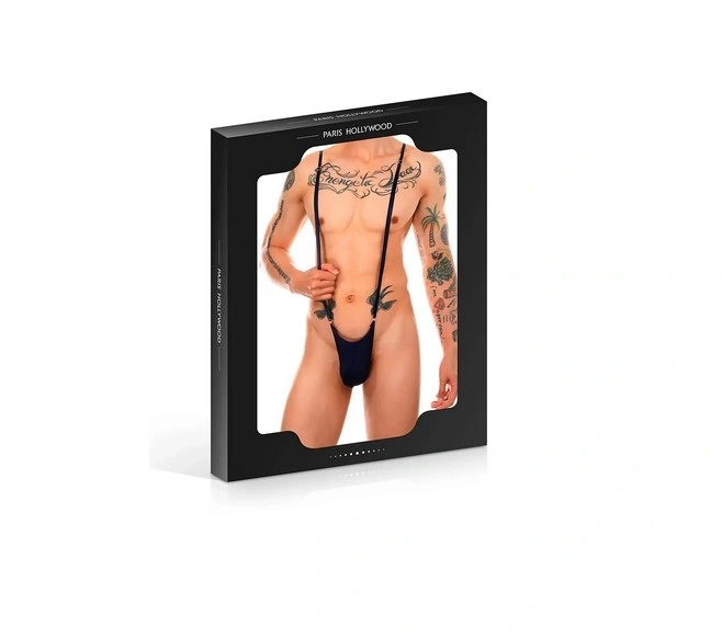 Bikini String Bodysuit Barbati, Negru, S-L, Nr. 4, Erotic24.ro