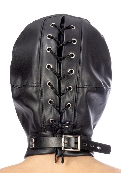 Masca BDSM, Piele Ecologica, Negru, Nr. 3, Erotic24.ro