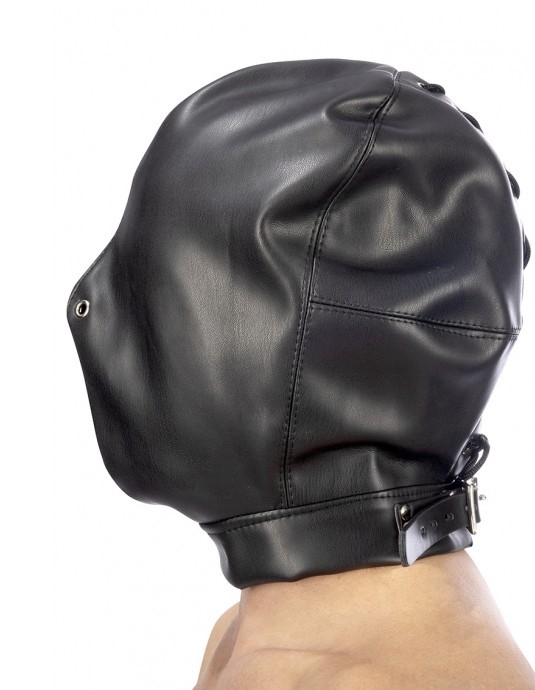 Masca BDSM, Piele Ecologica, Negru, Nr. 2, Erotic24.ro