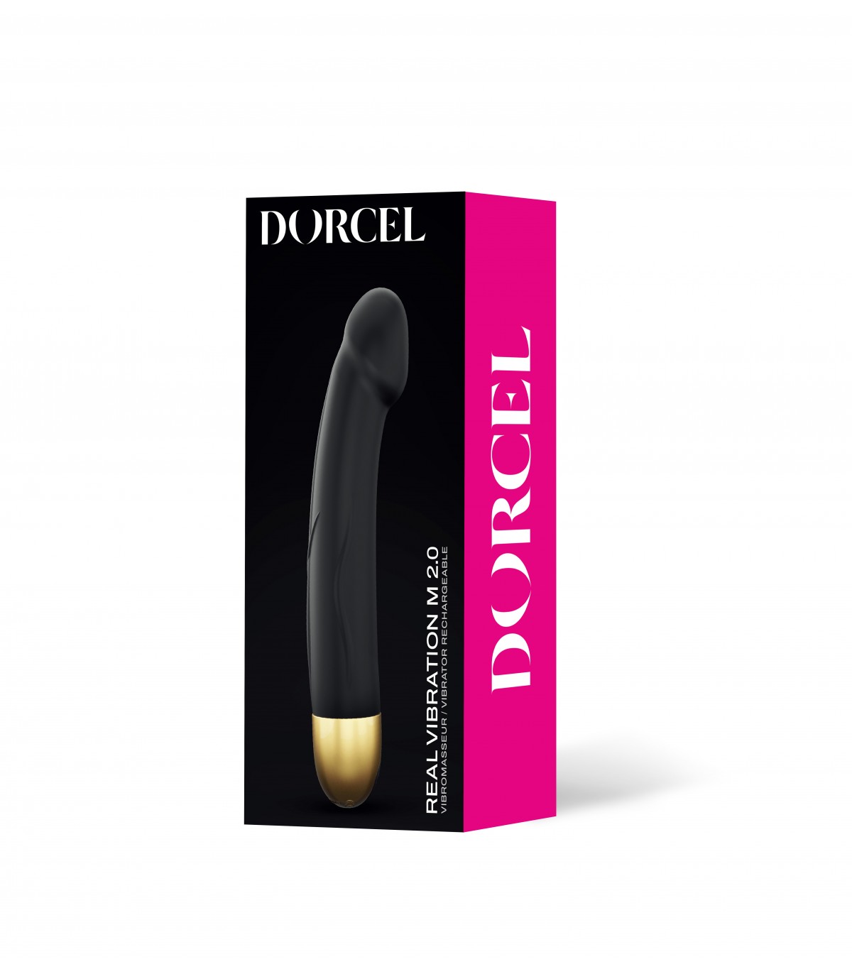 Vibrator Real Vibration M 2.0, 10 Moduri Vibratii, Silicon, USB, Negru/Auriu, 21.9 cm, Nr. 4, Erotic24.ro