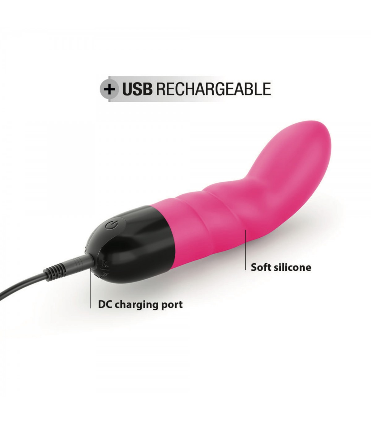 Vibrator Expert G 2.0, 10 Moduri Vibratii, Silicon, USB, Roz/Negru, 16.8 cm, Nr. 6, Erotic24.ro