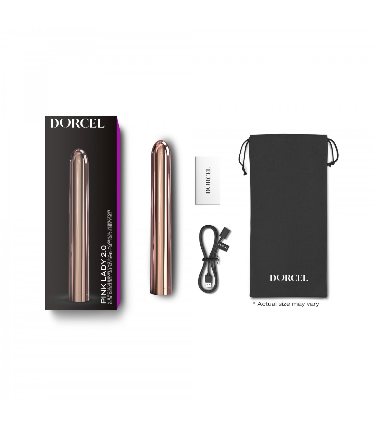 Vibrator Pink Lady 2.0, 10 Moduri Vibratii, ABS, USB, Rose Gold, 19 cm, #5, Erotic24.ro