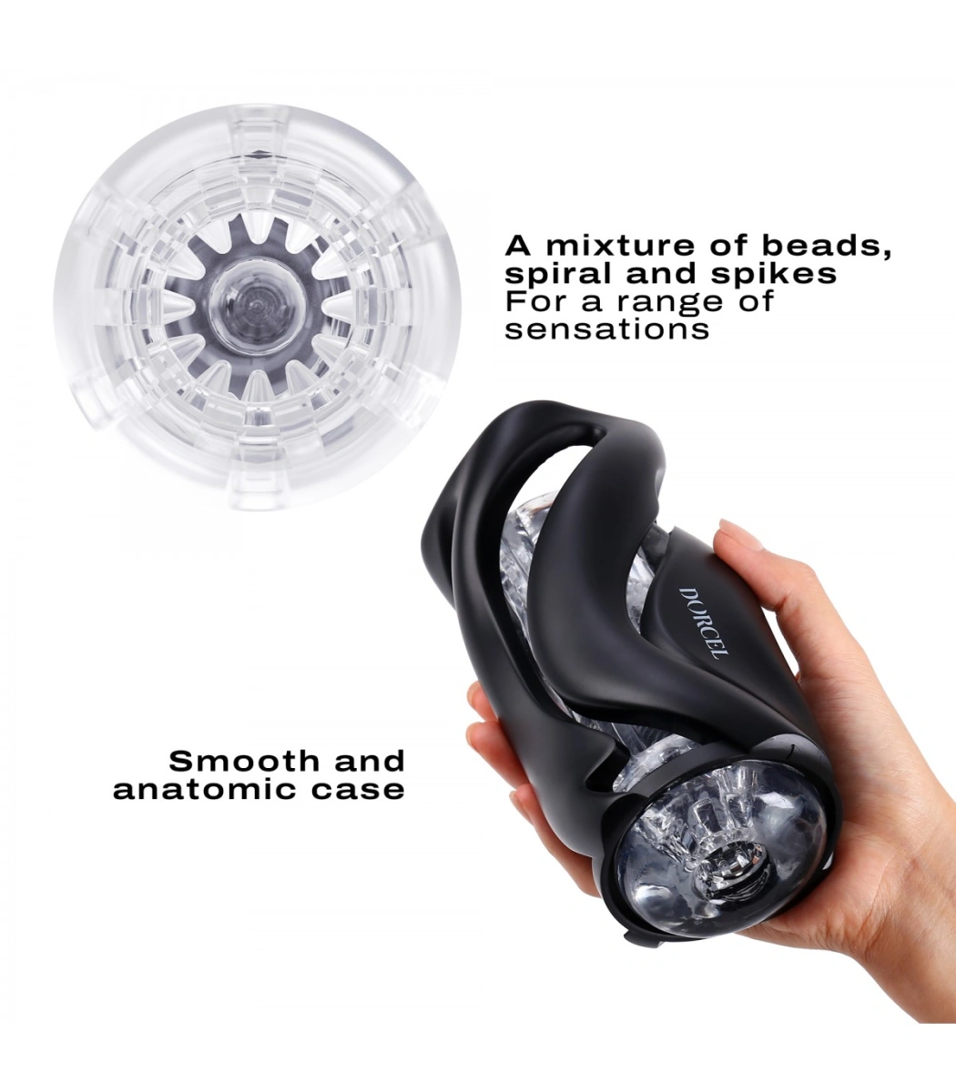 Masturbator Deep Blow, TPE, Negru, 20 cm, #2, Erotic24.ro