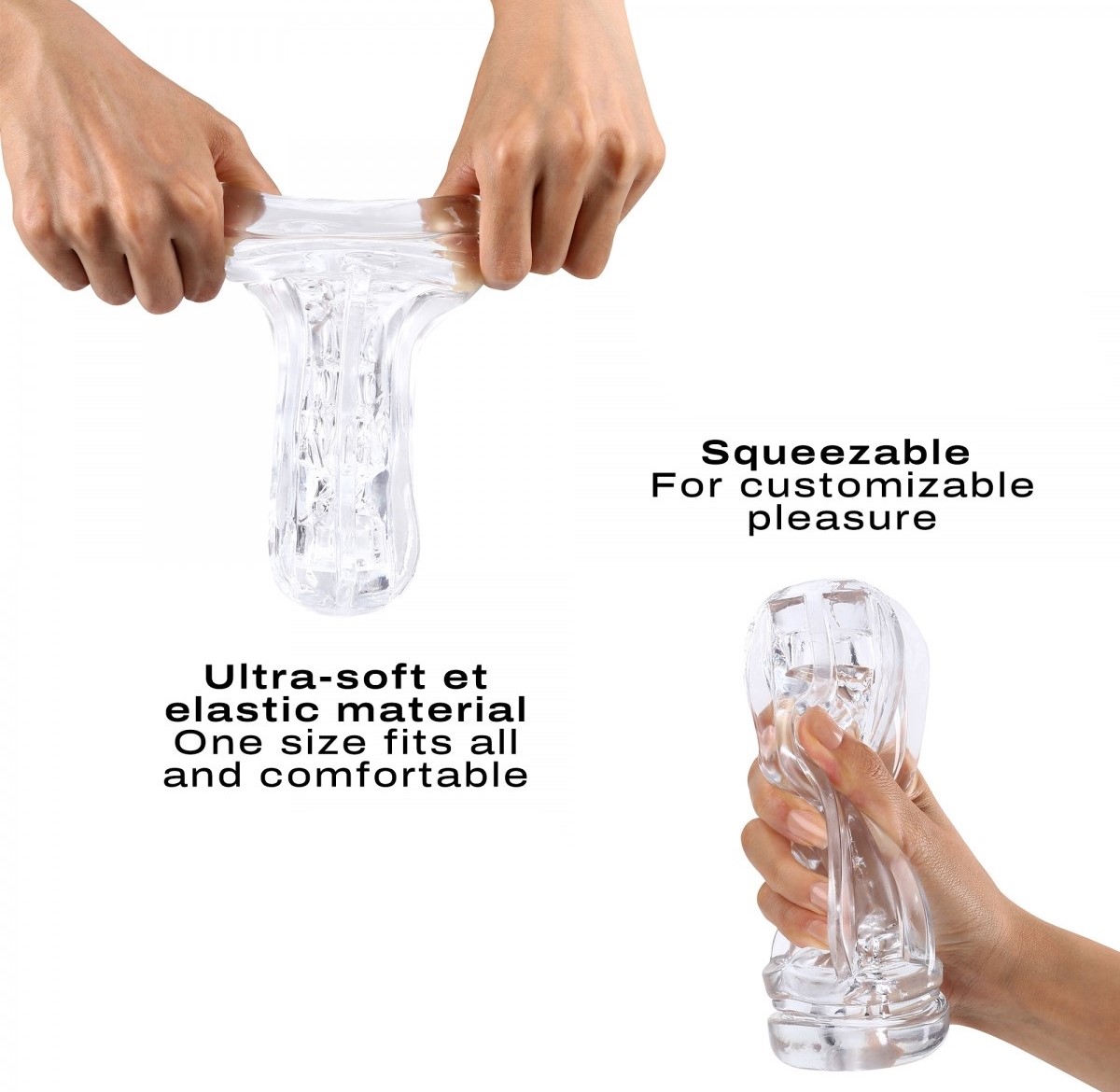 Masturbator Deep Blow Tornado, TPE, Transparent, 16.4 cm, #4, Erotic24.ro