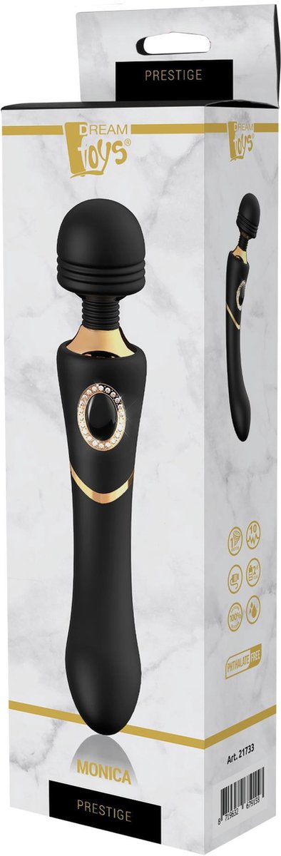 Vibrator Masaj Wand Monica 10 Moduri Vibratii Silicon USB Prestige, #6, Erotic24.ro