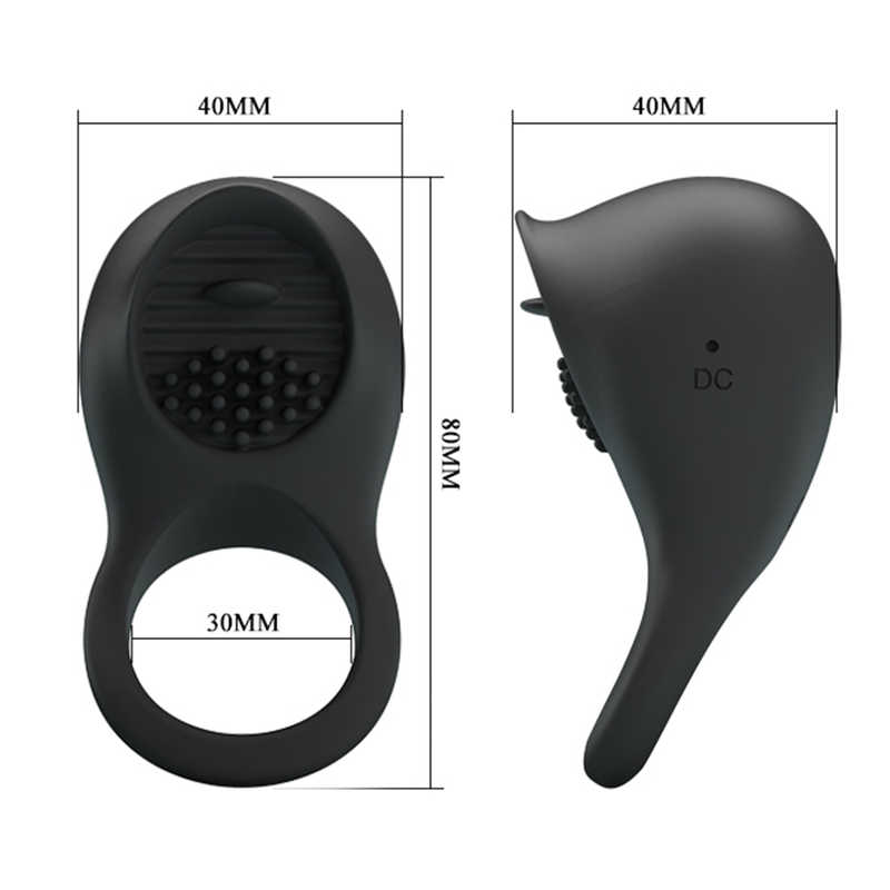 Inel de Penis cu Stimulator Clitoris Shaking USB Negru, #4, Erotic24.ro