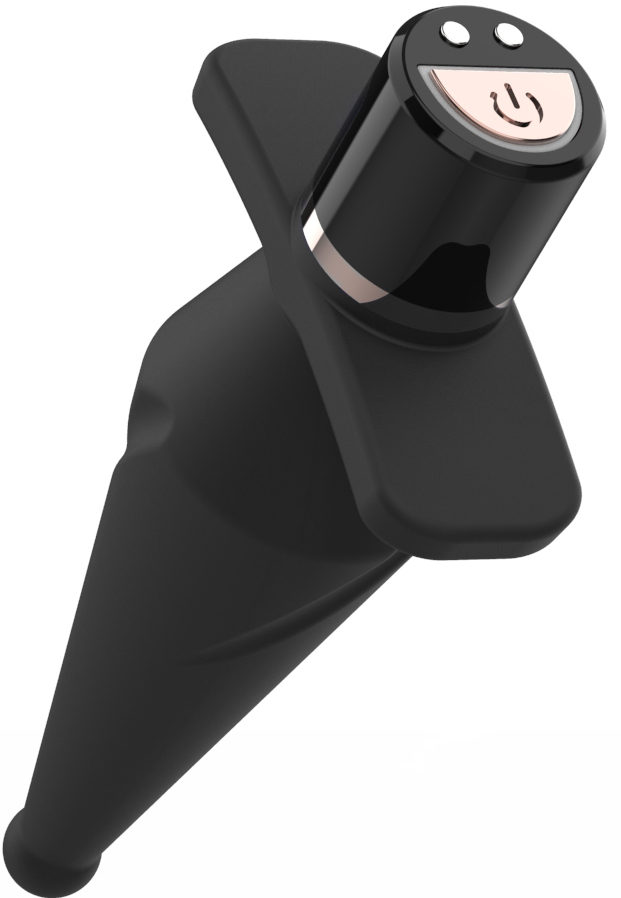 Dop Anal Supreme 10 Moduri Vibratii Silicon USB Negru 13 cm Guilty Toys, Backdoor Pleasure, Nr. 3, Erotic24.ro