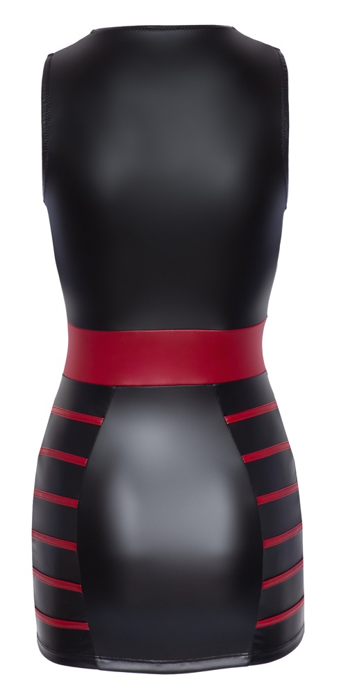 Rochie cu Dungi, Wetlook, Negru/Rosu, M, Nr. 6, Erotic24.ro