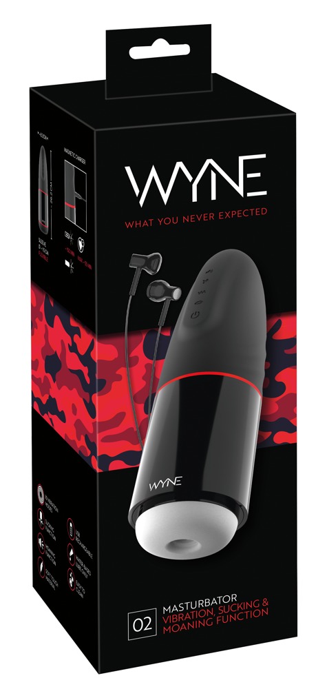 Masturbator Wyne 02, Vibration, Sucking, Moaning, TPE, Alb, 26.2 cm, #14, Erotic24.ro